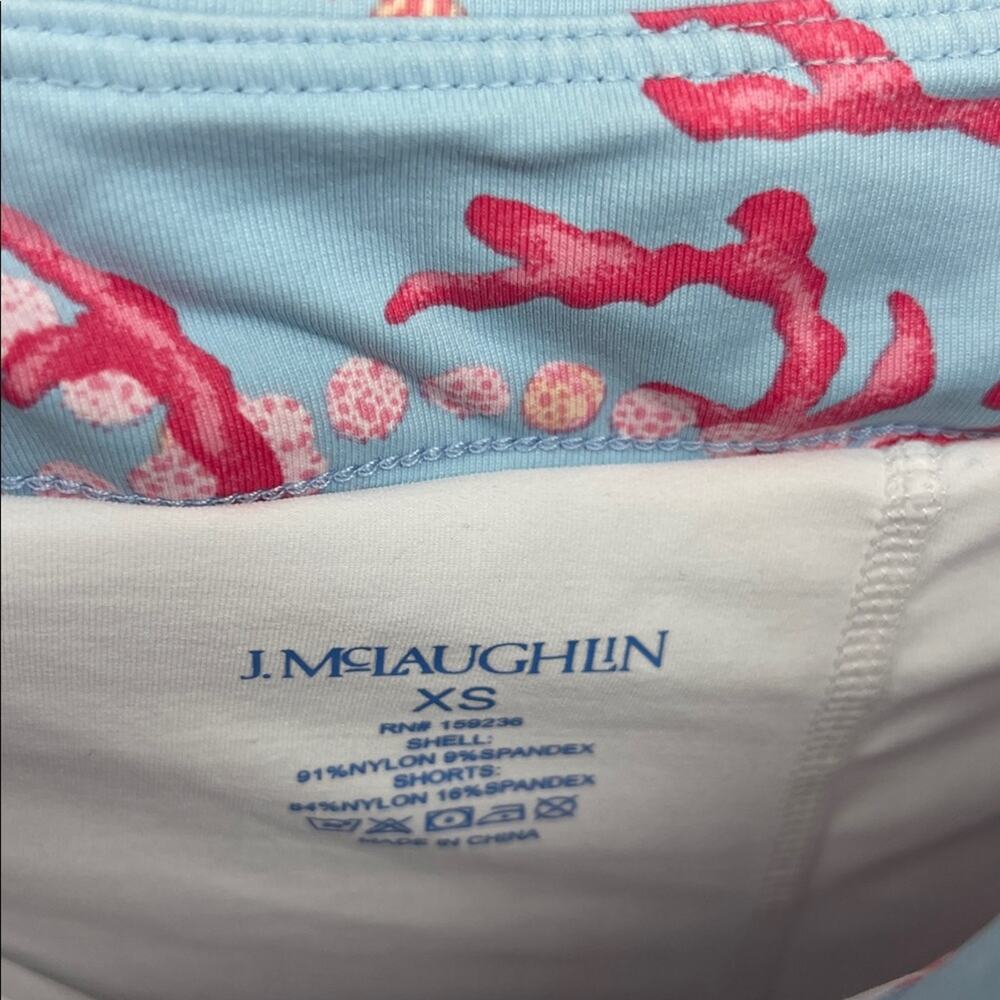 J. McLaughlin coral print athletic athleisure pull on golf tennis skort sz XS - Picture 6 of 7